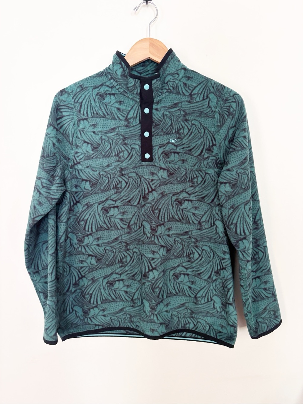 Vineyard Vines Green 1/4 snap fleece boys size XL 18